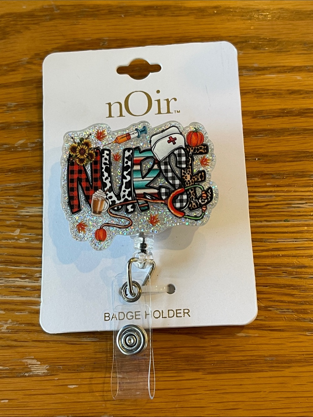 NEW nOir Nurse Badge Reel - Fall Themed 🌺